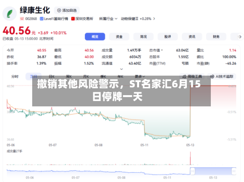 撤销其他风险警示，ST名家汇6月15日停牌一天-第3张图片