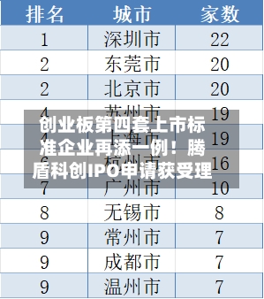 创业板第四套上市标准企业再添一例！腾盾科创IPO申请获受理-第2张图片