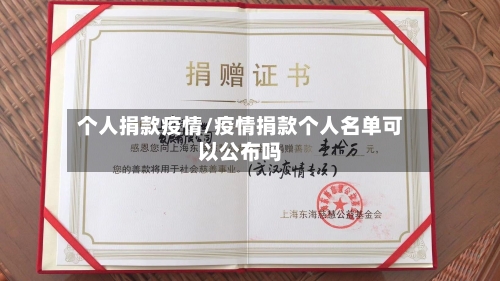 个人捐款疫情/疫情捐款个人名单可以公布吗-第2张图片