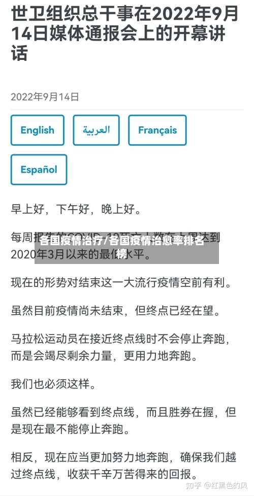 各国疫情治疗/各国疫情治愈率排名榜