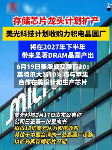 6月19日美股成交额前20:英特尔大涨10% 将与苹果合作在美设计和生产芯片-第2张图片