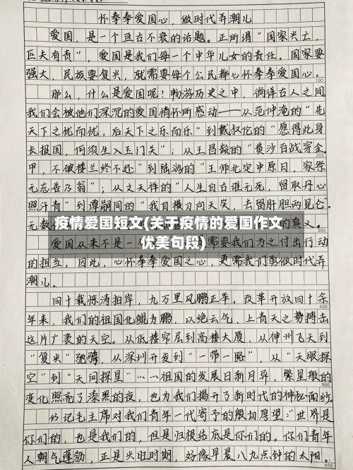 疫情爱国短文(关于疫情的爱国作文优美句段)-第3张图片