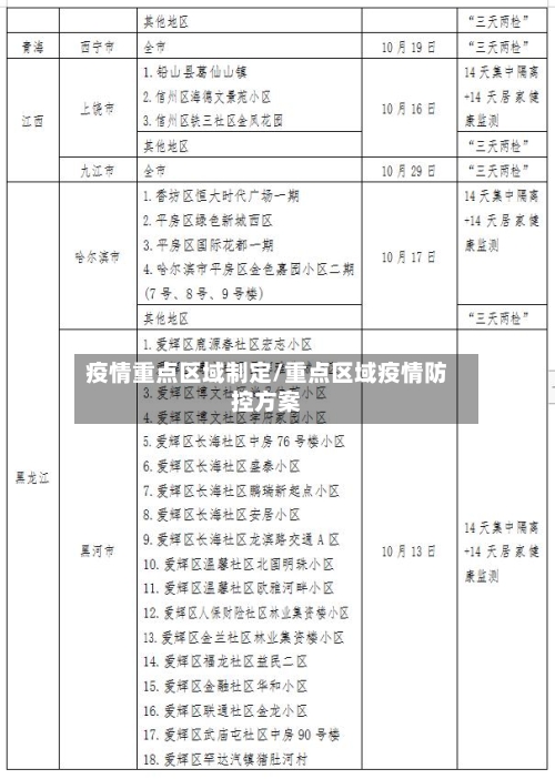 疫情重点区域制定/重点区域疫情防控方案-第2张图片