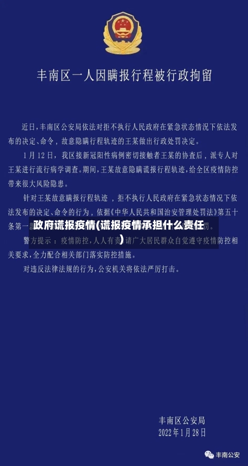 政府谎报疫情(谎报疫情承担什么责任)-第2张图片