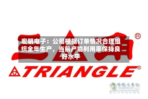 宏明电子：公司根据订单情况合理组织全年生产，当前产能利用率保持良好水平-第3张图片