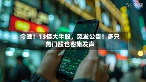 今晚！13倍大牛股，突发公告！多只热门股也密集发声-第2张图片