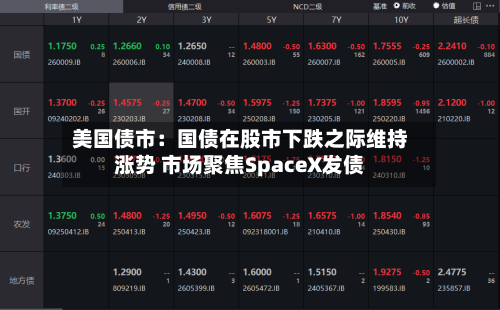 美国债市:国债在股市下跌之际维持涨势 市场聚焦SpaceX发债-第3张图片