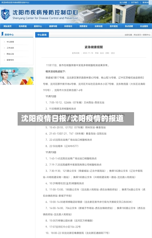 沈阳疫情日报/沈阳疫情的报道