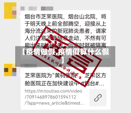 【疫情做假,疫情假算什么假】